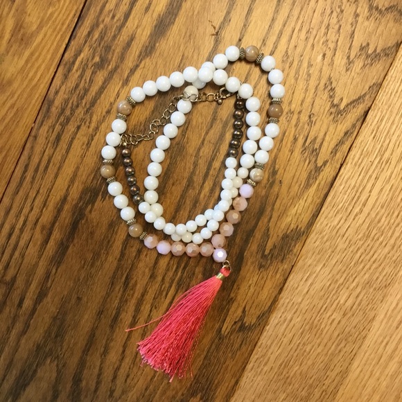 LOFT Jewelry - LOFT Pink and white tassel necklace LOFT Jewelry - LOFT Pink and white tassel necklace
